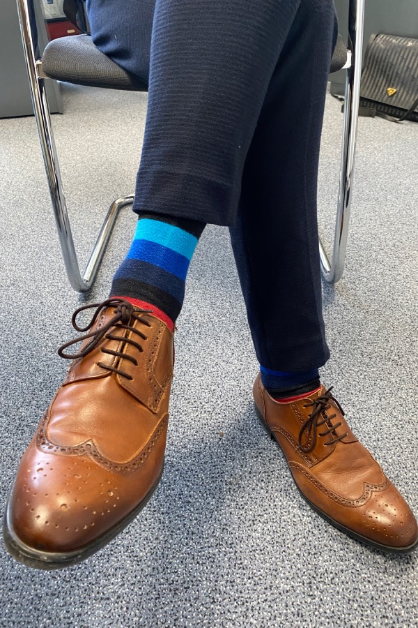 Bunte Socken im Business Stilberatung in Böblingen